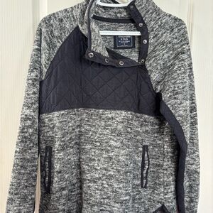 Abercrombie & Fitch Gray and Black Pullover